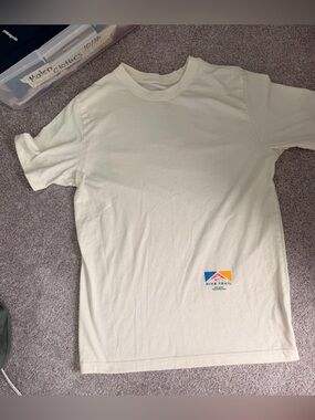 Nike Cream Crewneck Tee with Gray Logo
